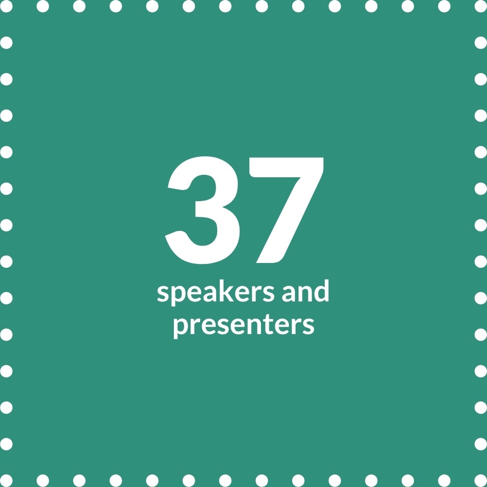 37 speakers and presenters